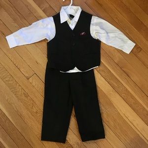 Boys 3T 3-piece pin stripe vest suit